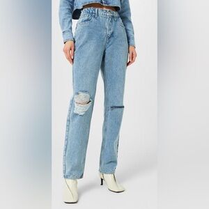 Good American GOOD 90'S ICON HIGH RISE STRAIGHT LEG JEANS GNIC999T Size 12/31